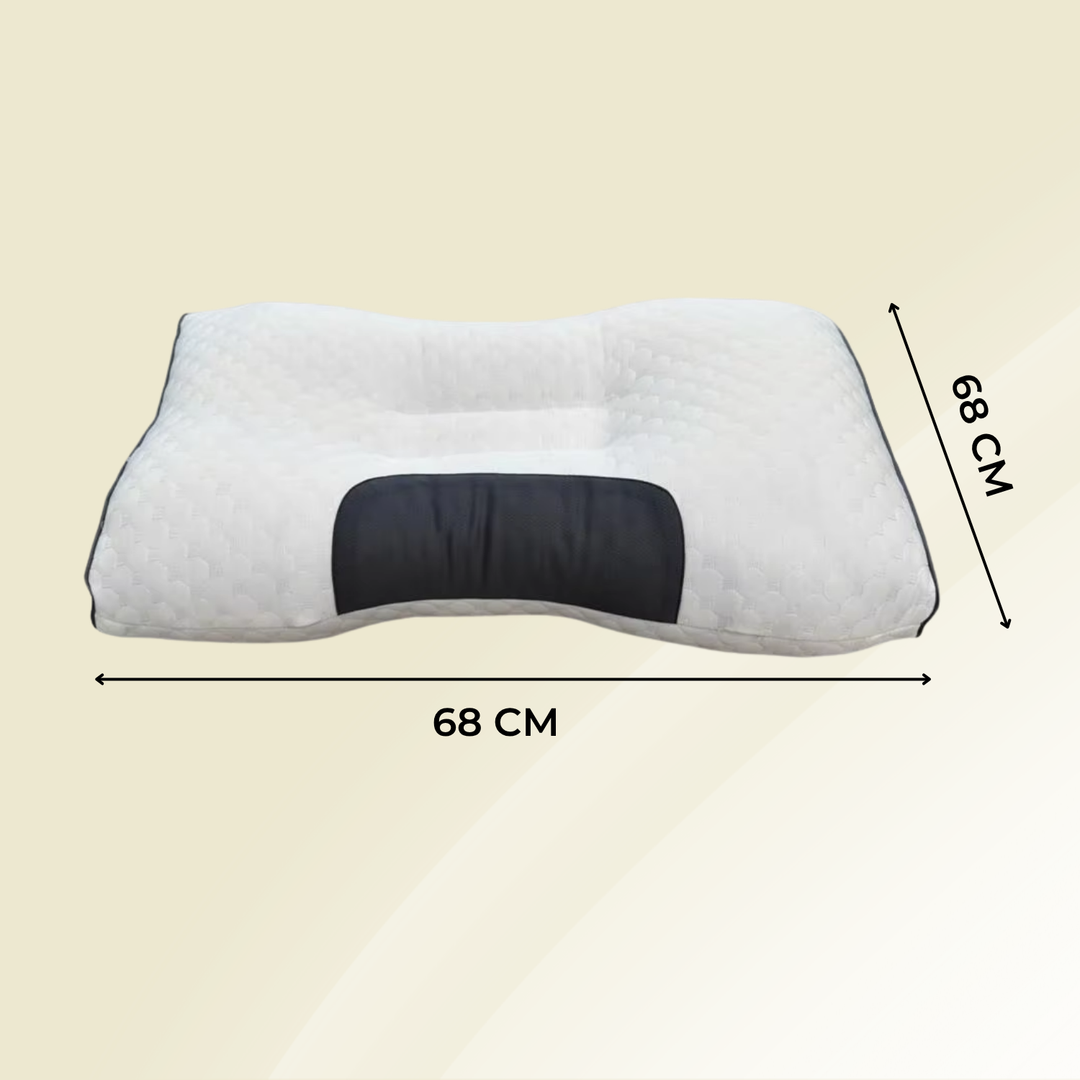 Coussin de sommeil respirant et ergonomique, spécialement conçu pour le soutien cervical et le confort.