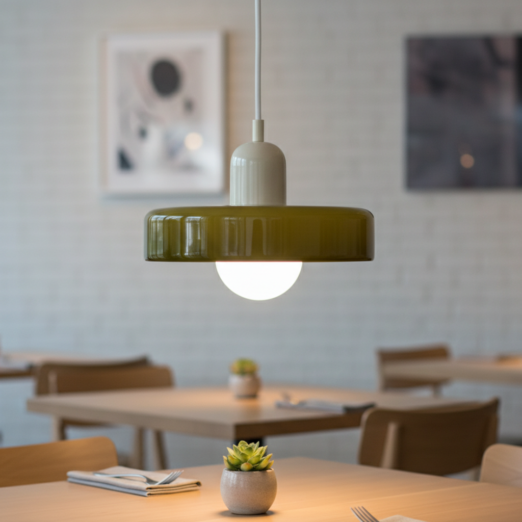 Lampe suspendue artistique, inspiration Bauhaus pour décoration intérieure raffinée.
