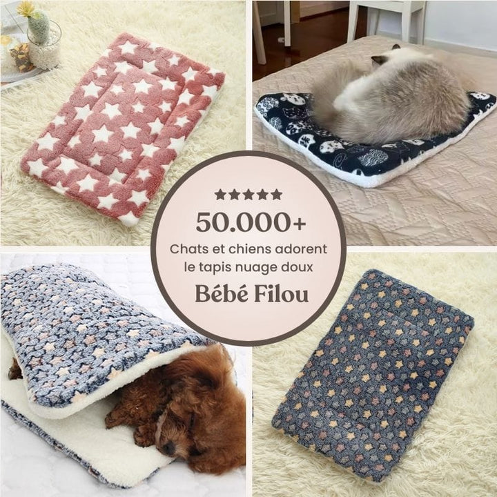 Tapis confortable pour animaux domestiques. Coussin moelleux pour chien et chat, repos serein.
