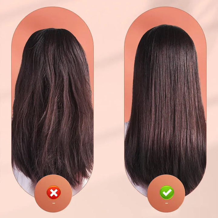 Fer à boucler et lisser mini format, USB, pour une coiffure rapide et impeccable des cheveux.