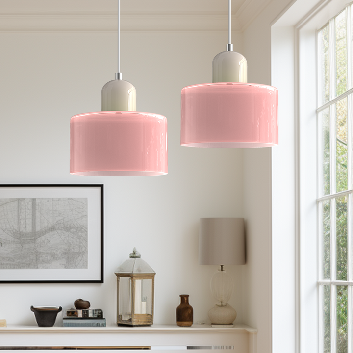 Suspension Lumisio Bauhaus contemporaine, éclairage design pour espace de vie moderne.