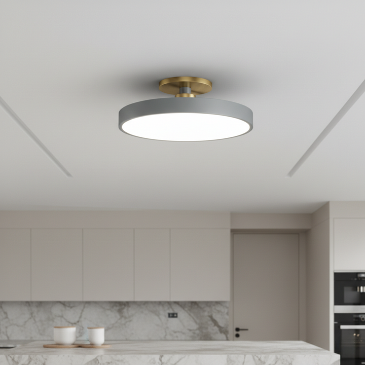 Lampe LED encastrée bicolore, plafonnier moderne, idéale pour un éclairage d'ambiance.