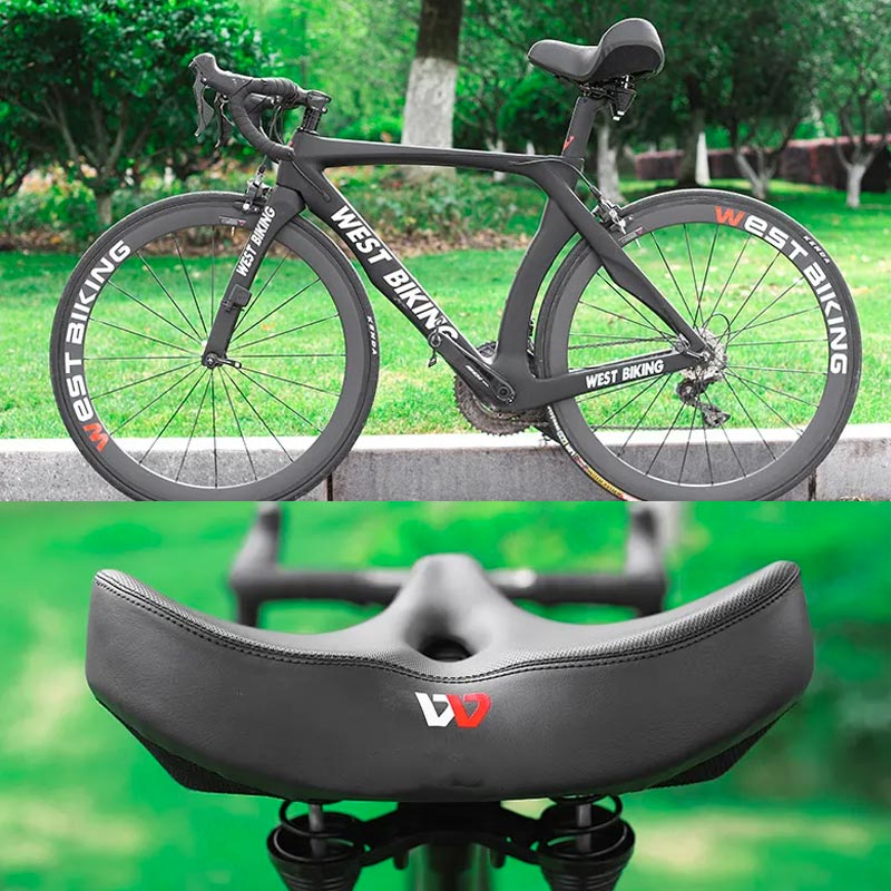 Accessoire vélo : selle confortable, large et ergonomique pour cyclisme loisir ou sport.