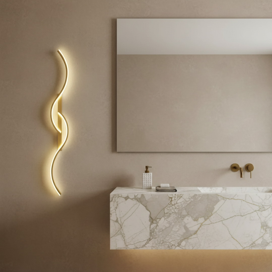 Éclairage mural LED design, parfait pour chambre, salon ou couloir.