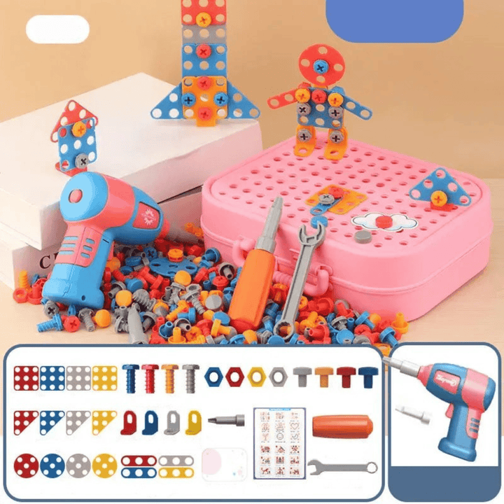 Cadeau enfant STEM, jeu de construction créatif, développe les habiletés techniques et l'imagination.