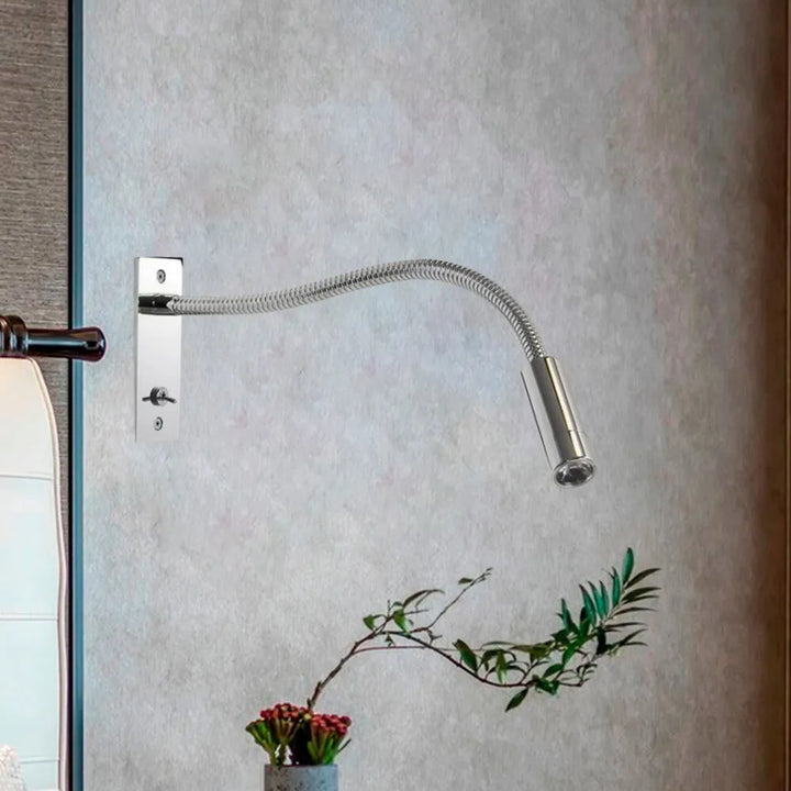 Lampe murale LED pour chambre, chevet, lecture, design moderne et flexible, lumière chaude.