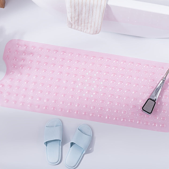 Sécurité optimale dans la salle de bain avec ce tapis de douche/baignoire antidérapant XL, grand format.