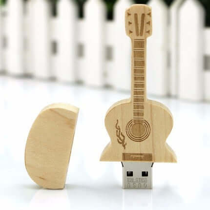 Trägitarr USB-minne: Unik Design &amp; Stor Lagringskapacitet