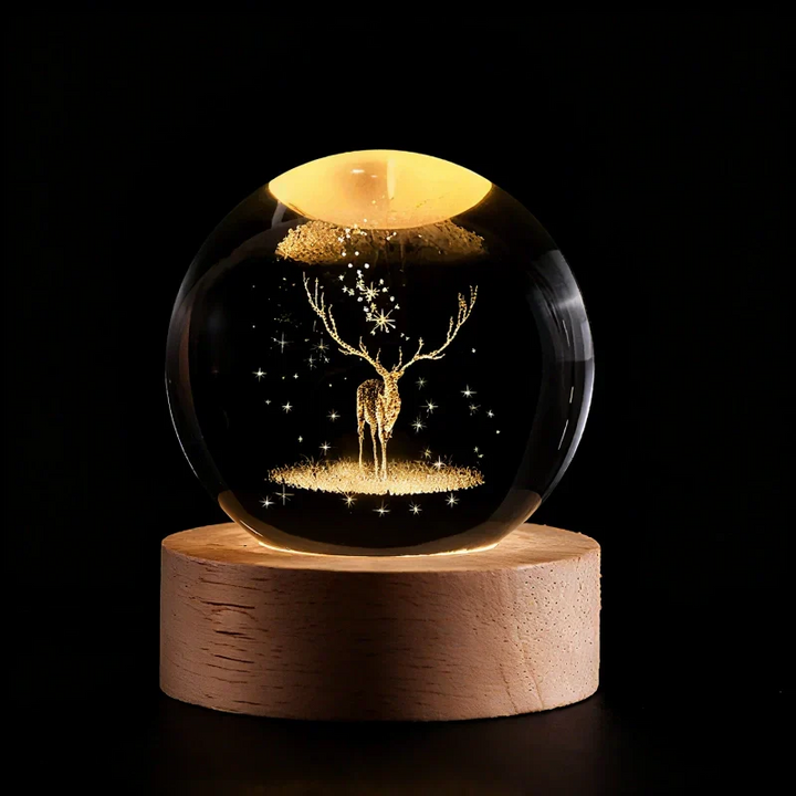 Lampe LED en cristal, un point lumineux central pour votre décoration de chambre.