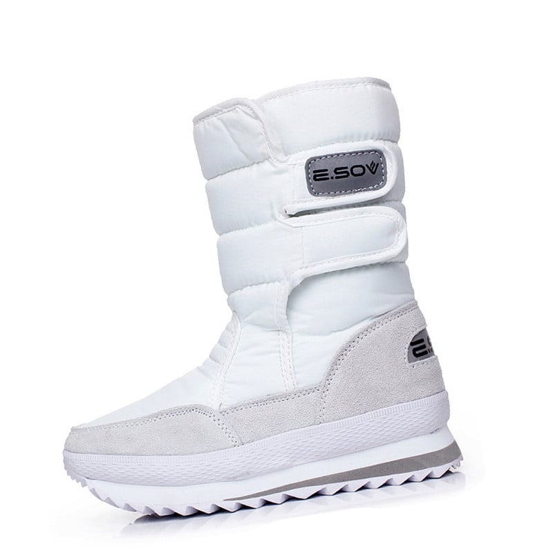 Confortables bottes imperméables femme, idéales pour marcher sous la pluie et le froid d'hiver, semelle adhérente.