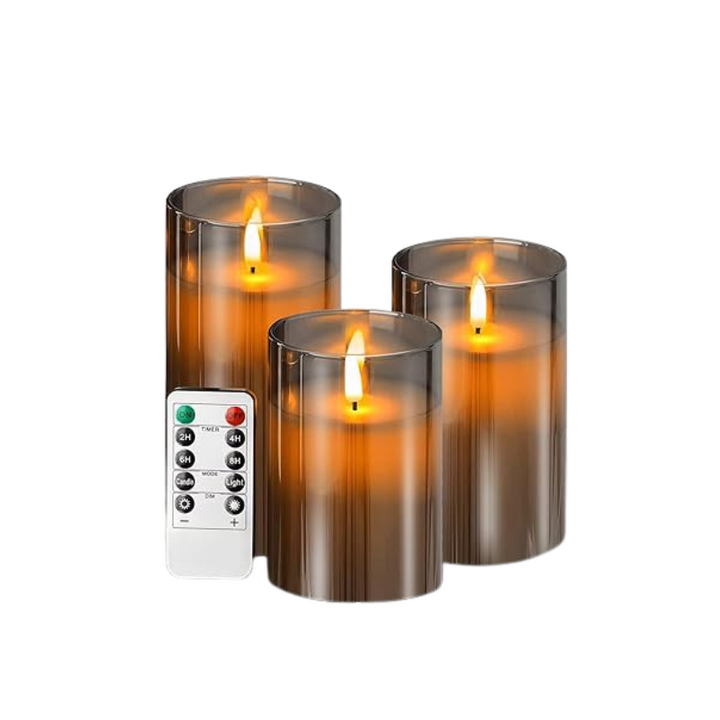 Éclairage d'ambiance LED flamme réaliste, idéal pour décorer l'intérieur en toute sécurité.