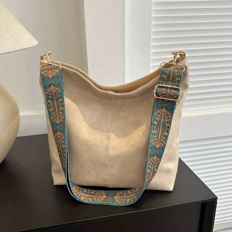 Sac bandoulière femme Wanda en cuir PU, parfait pour toutes les occasions, chic.