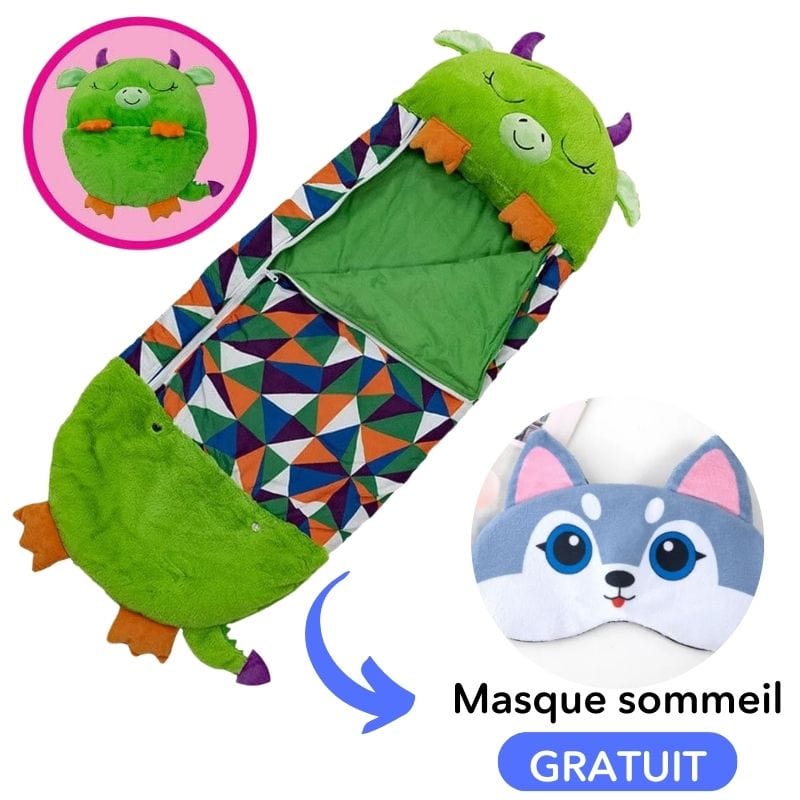 Gigoteuse BisouBag pour enfant, convertible en coussin de jeu. Un confort douillet pour jouer et dormir.