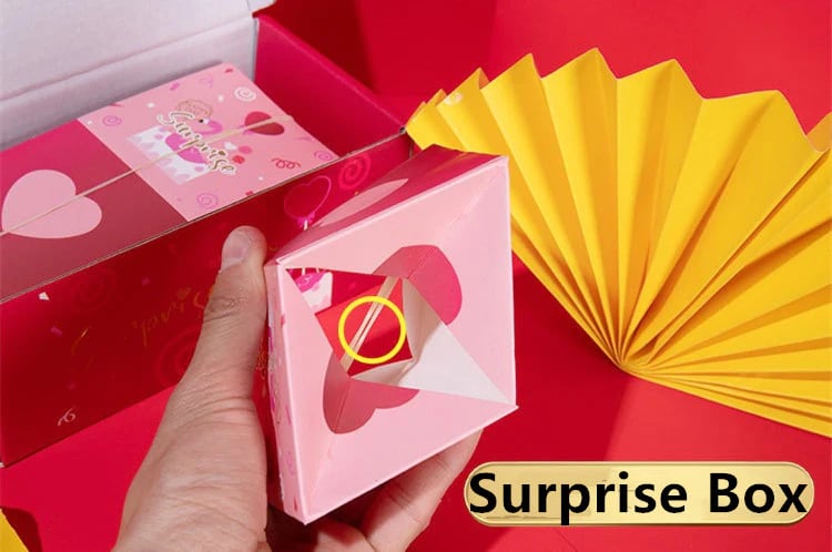 Emballage cadeau personnalisable : boîte surprise avec cadres photo, idéal pour Noël et anniversaires.