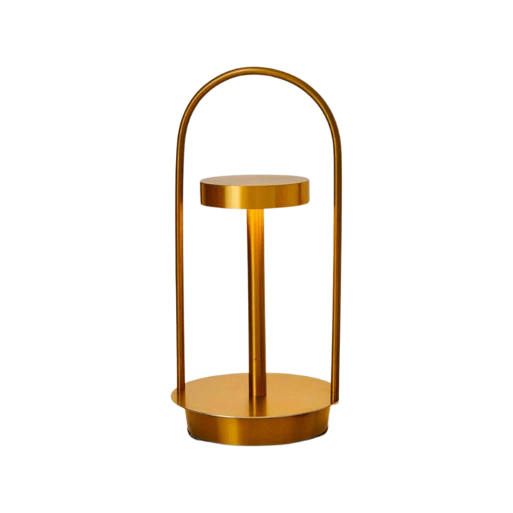 Lampe de table LED dimmable portable, design moderne, rechargeable USB. Parfaite pour éclairage d'ambiance.