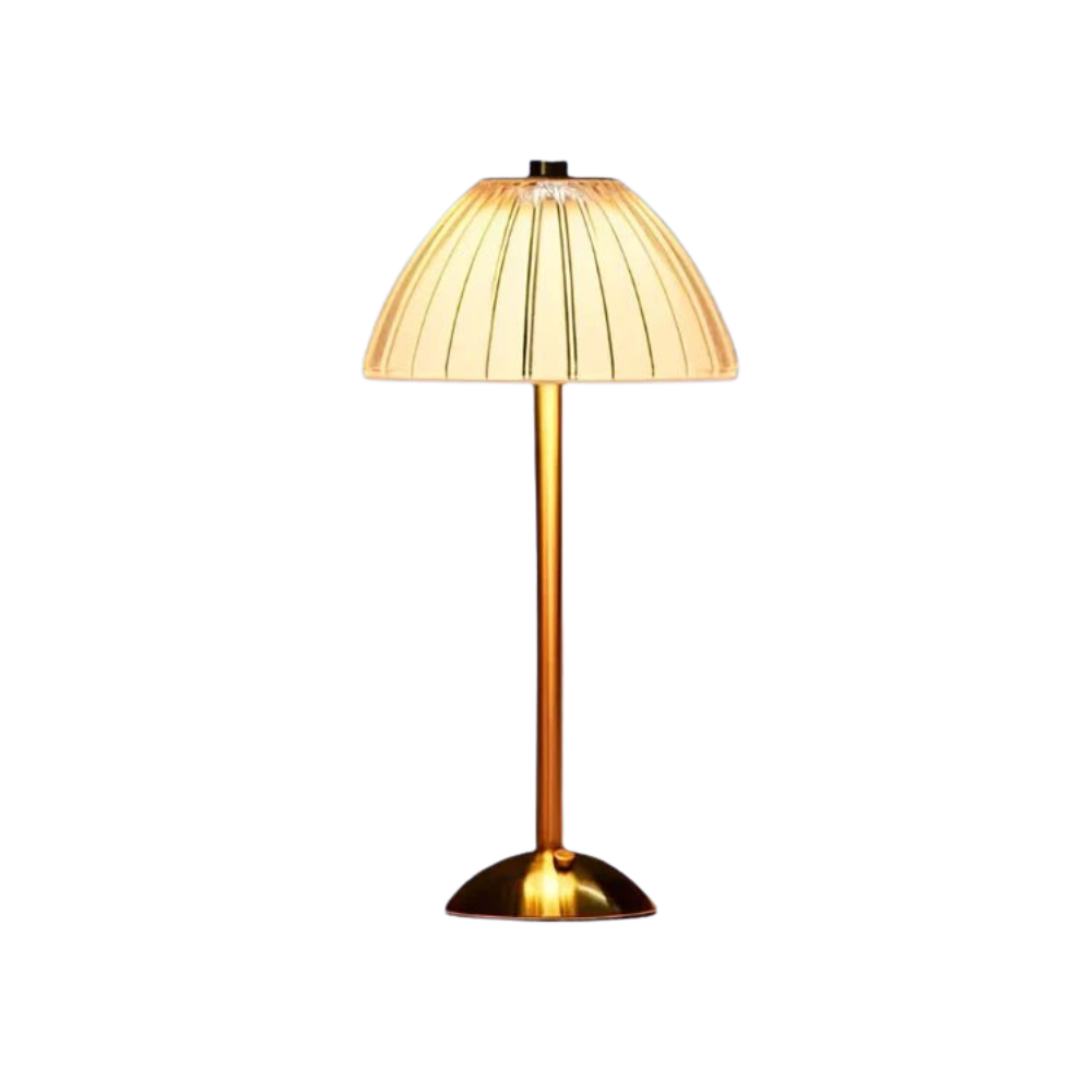 Luminaire de table LED, sans fil, en cristal. Élégant et pratique pour créer une ambiance douce au bureau ou salon.