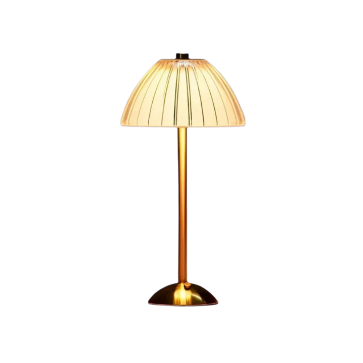 Luminaire de table LED, sans fil, en cristal. Élégant et pratique pour créer une ambiance douce au bureau ou salon.