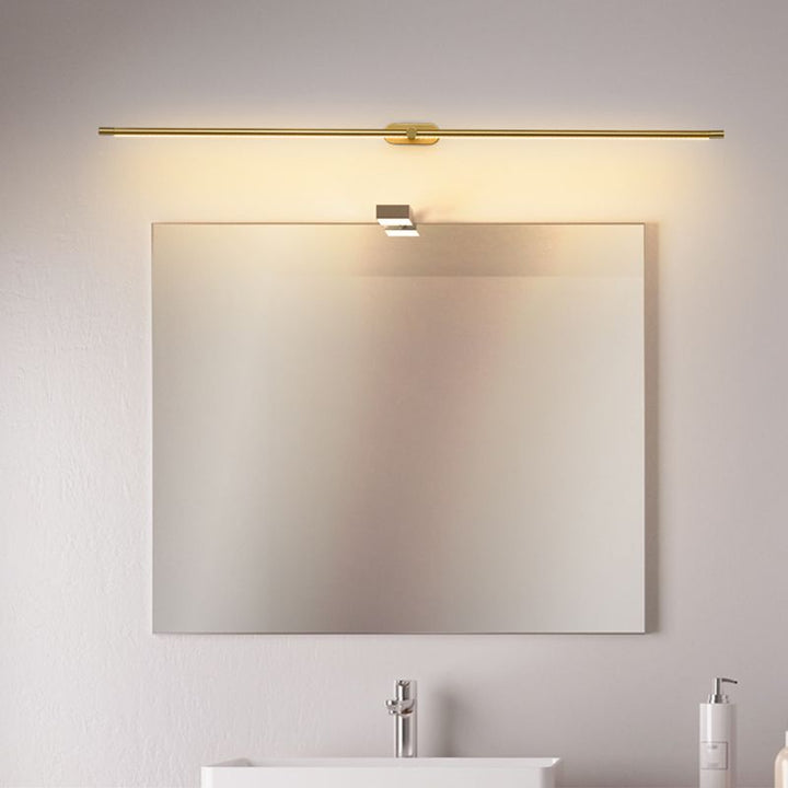 Applique murale LED minimaliste noir. Éclairage moderne pour salle de bain, salon, chambre. Longue et discrète.