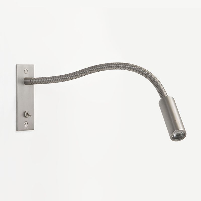 Lampe murale LED flexible ajustable pour chevet, chambre, lecture. Lumière chaude, design moderne métal.