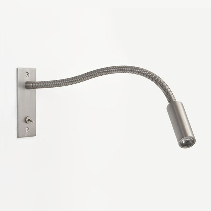 Lampe murale LED flexible ajustable pour chevet, chambre, lecture. Lumière chaude, design moderne métal.