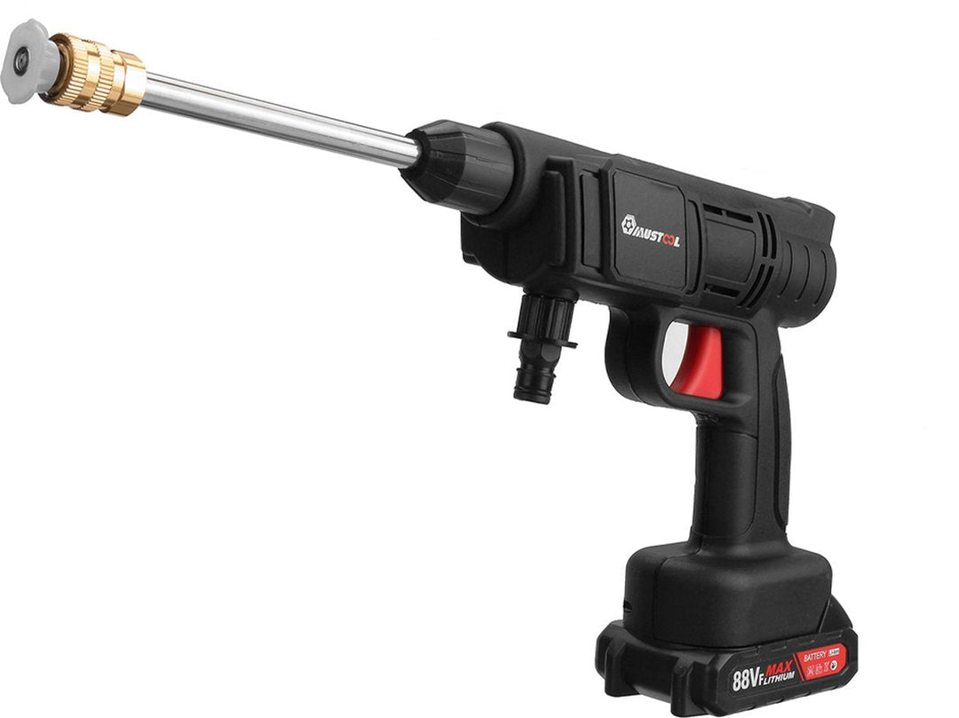 Nettoyeur haute pression sans fil portable Jetworx pour nettoyage extérieur facile de terrasses et voitures.