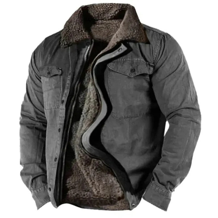 Blouson homme style western, coupe classique intemporelle, idéal pour un look chic et décontracté.
