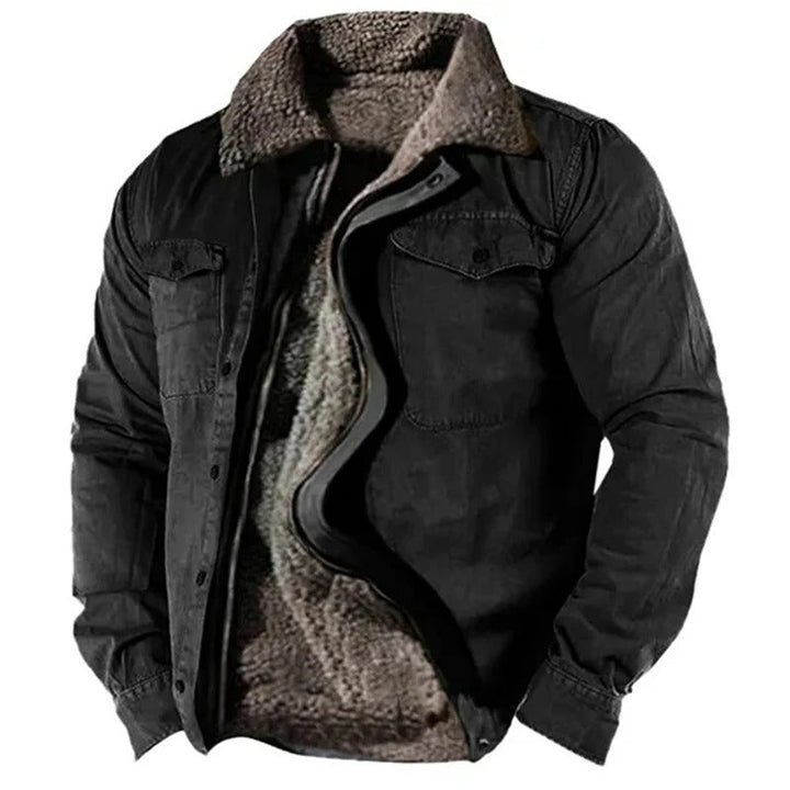 Blouson homme western élégant, coupe classique, pour un style mode tendance et confortable automne-hiver.