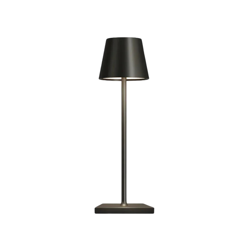 Illuminez votre espace avec la lampe LED sans fil or, intensité lumineuse ajustable, élégante.