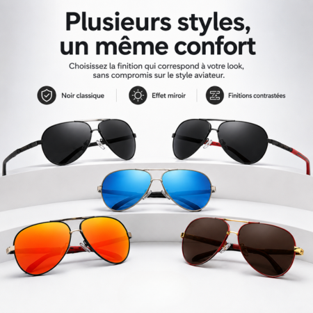 Lunettes de soleil polarisées HD pour hommes, confort optimal et protection UV, parfaites pour la conduite.