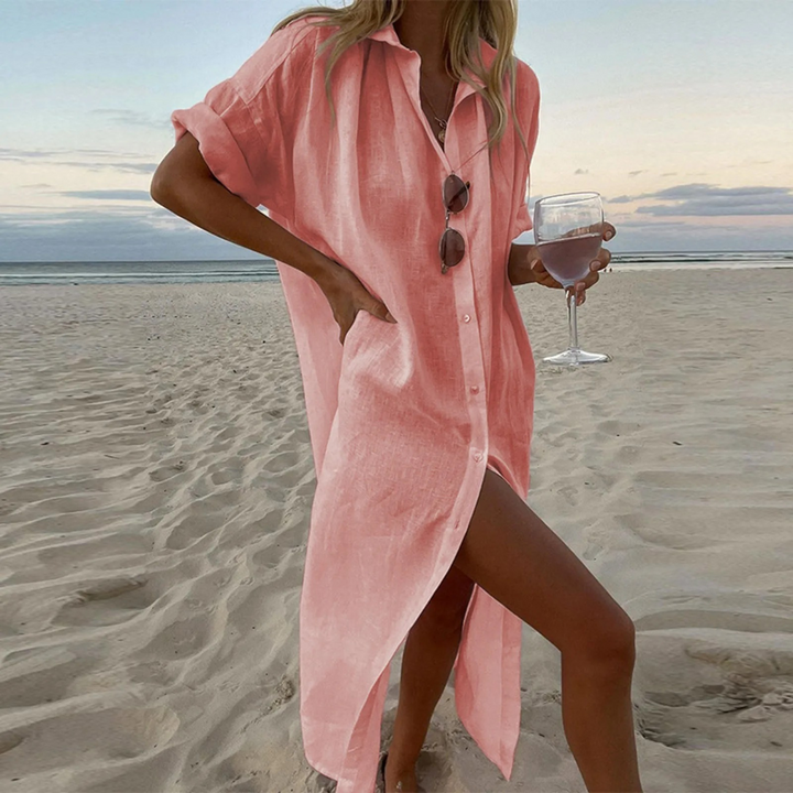 Robe chemise Zoya femme, élégante et facile à porter, idéale pour un look chic et décontracté.