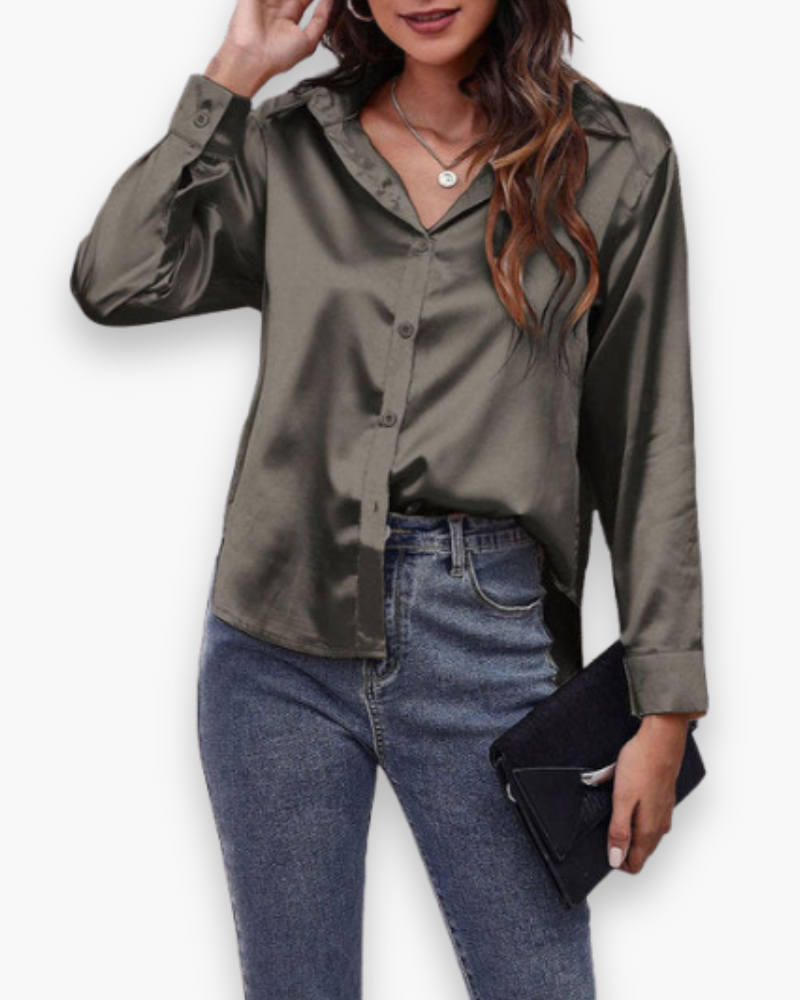 Blouse femme moderne, style chic et décontracté, parfaite pour le bureau ou une promenade printanière.