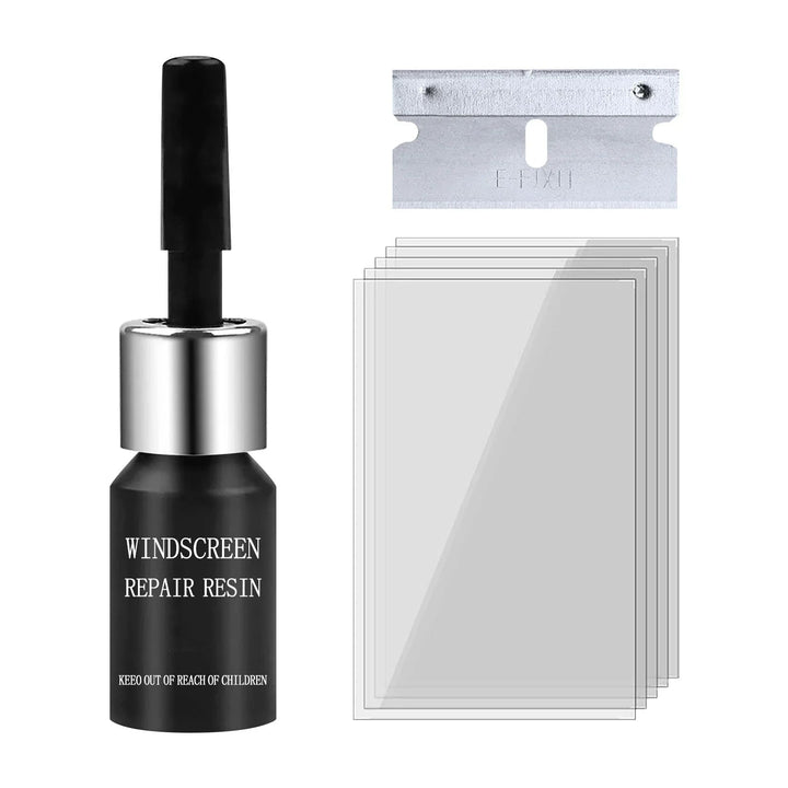 Kit de réparation pare-brise voiture pour fissures et éclats. Solution DIY rapide et économique pour verre automobile.