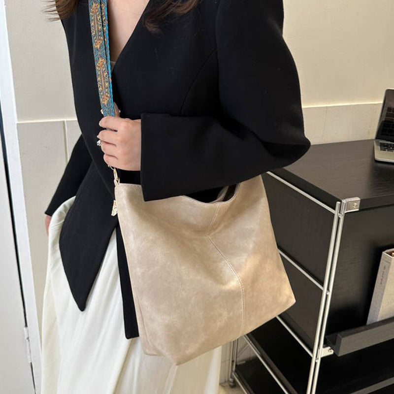 Sac bandoulière élégant Wanda, femme, cuir PU, polyvalent et tendance.