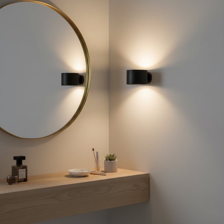 Applique murale LED sans fil 360° pour intérieur. Rechargeable USB, parfaite comme lumière de chevet.