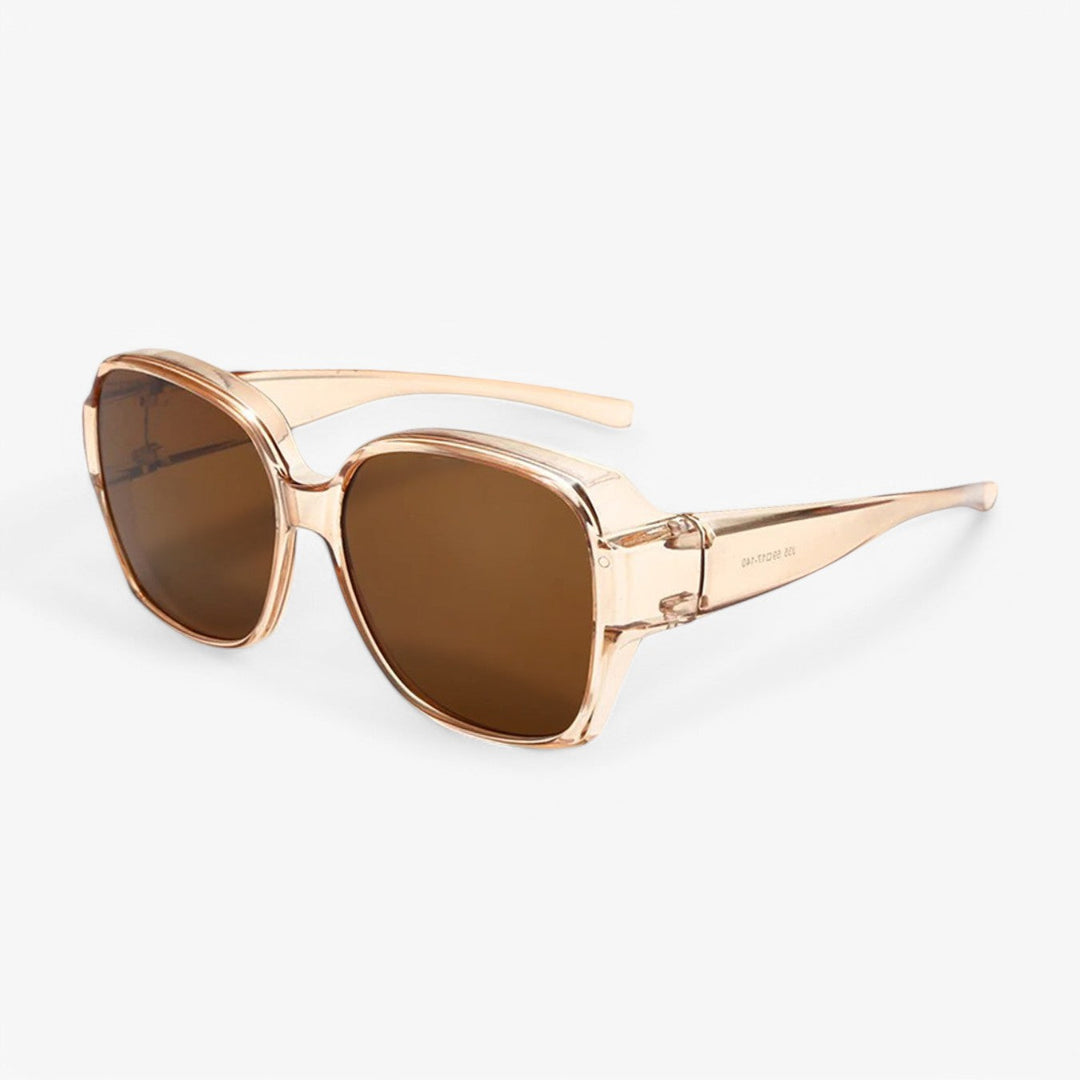 Lunettes de soleil à clipser unisexes, polarisées UV400. Protection anti-éblouissement et style moderne.