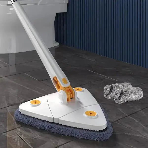 Serpillière rotative 360° ajustable, pour un nettoyage flexible et efficace de tous les recoins de la maison.