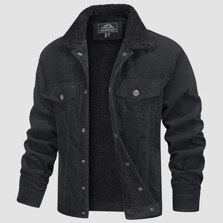 Veste trucker homme casual en brun ou vert. Idéal pour un style hivernal chaleureux et décontracté. Mode masculine.