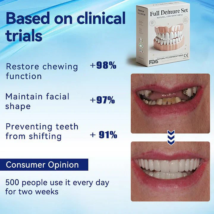 Prothèse dentaire cosmétique pour remplacer les dents, réutilisable, confort et esthétique.