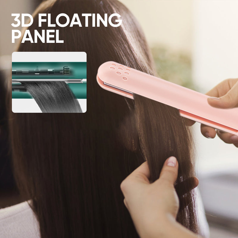 Outil de beauté pour cheveux: fer lisseur et friseur USB, portable, pour un style pro et rapide.