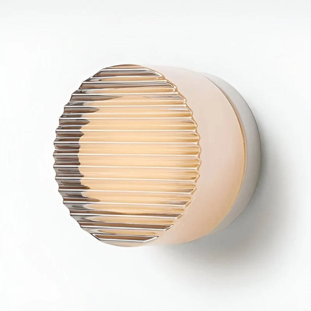 Lampe LED ronde murale, design minimaliste, éclairage d'escalier moderne, efficace et stylé.
