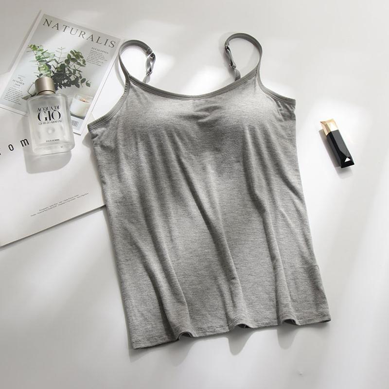 Débardeur femme LinaFlex doux et respirant, avec soutien-gorge intégré, pour toutes les activités.