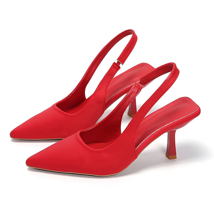 Escarpins de soirée femme bout pointu, talons slingback confortables pour un look printanier élégant.