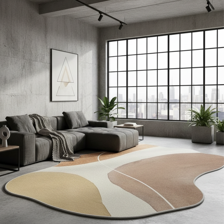 Confort assuré avec le tapis Novara, texture moelleuse, antidérapant, inspiration japonaise.