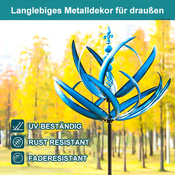 Girouette de jardin en métal, point focal élégant et rotatif pour la décoration de votre extérieur.