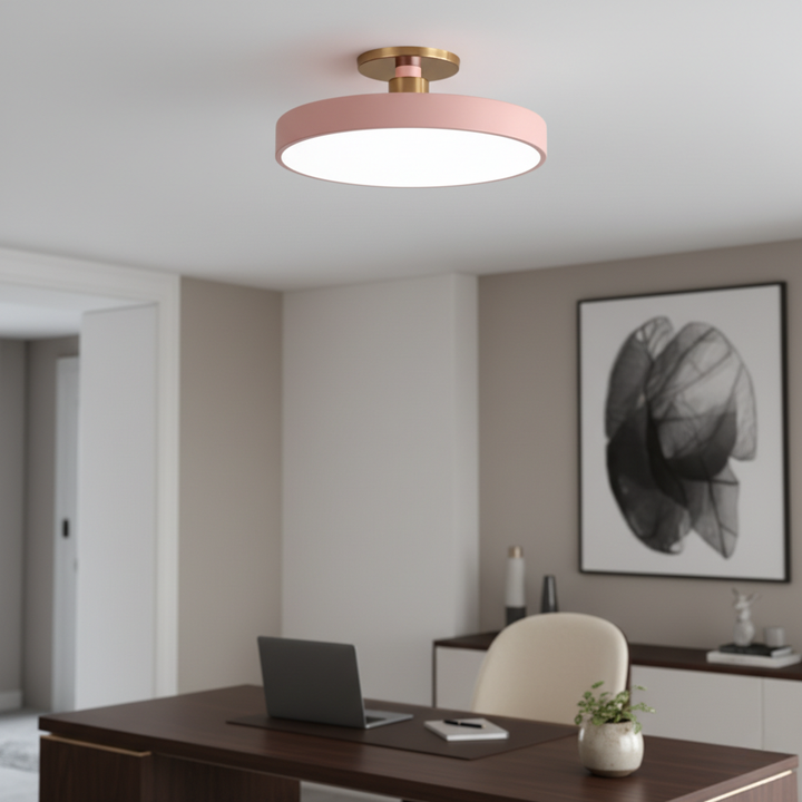 Luminaire encastré moderne bicolore, éclairage LED efficace, design contemporain unique.