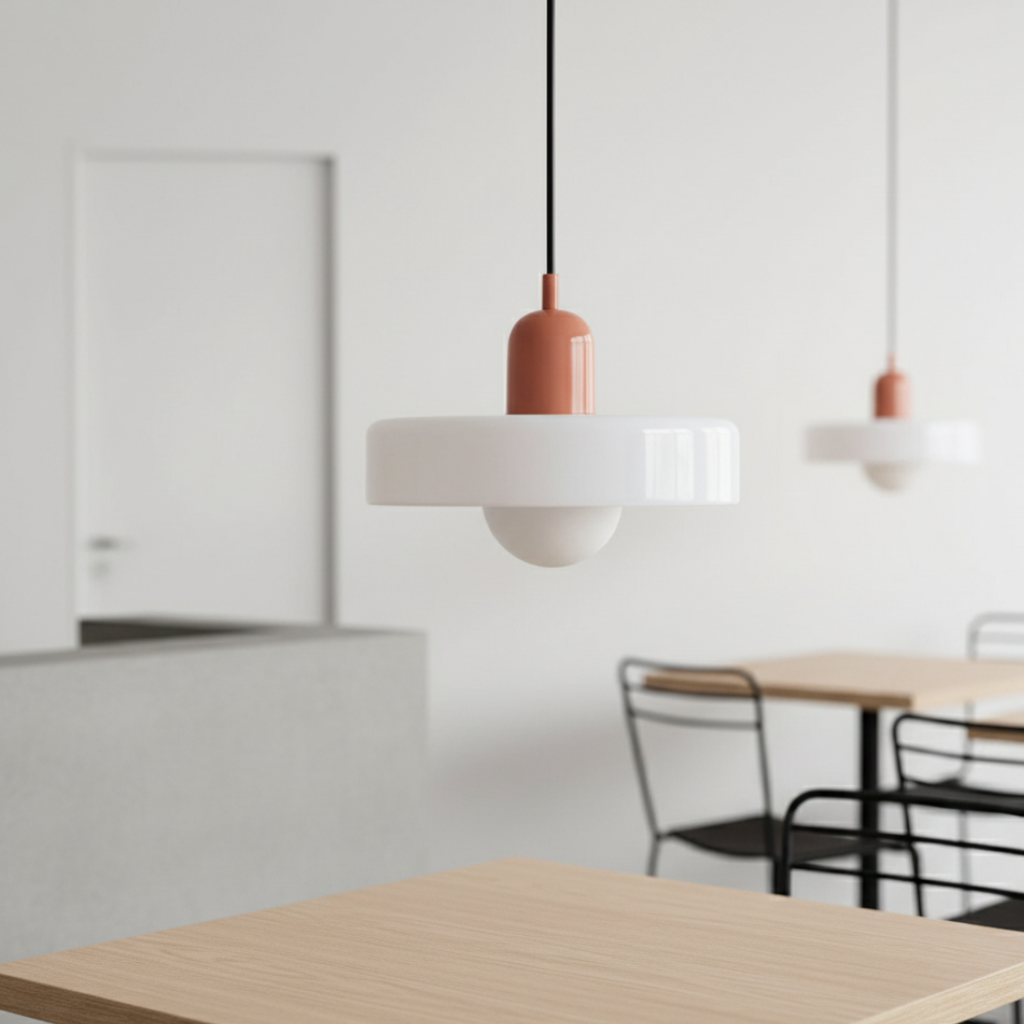 Éclairage design Bauhaus en verre, pour une décoration intérieure artistique et unique.