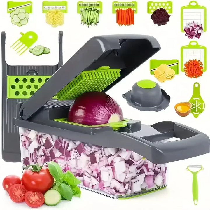 Coupe-légumes sans BPA, résistant et facile à nettoyer, accessoire essentiel pour une cuisine saine.