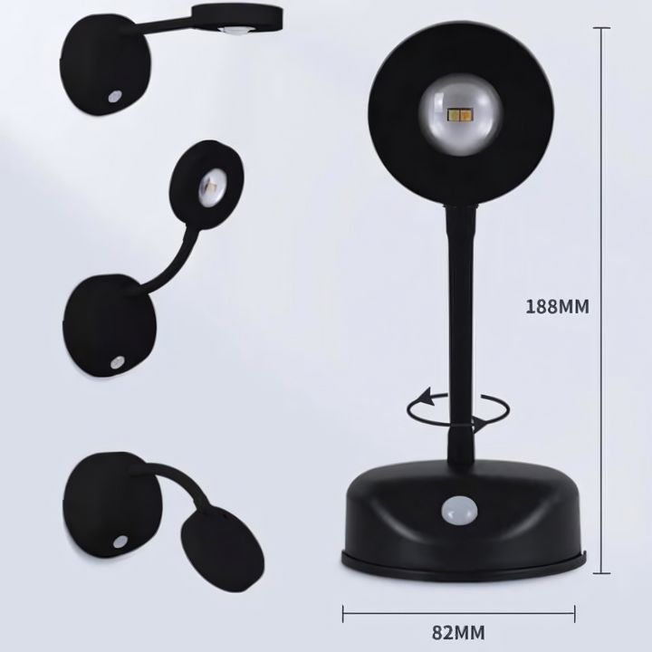 Lumière murale LED sans fil, capteur de mouvement, design moderne pour votre décoration intérieure.