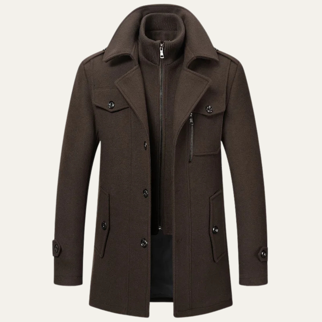 Veste hiver homme noir, un trench chic et intemporel pour toutes saisons. Élégance assurée.