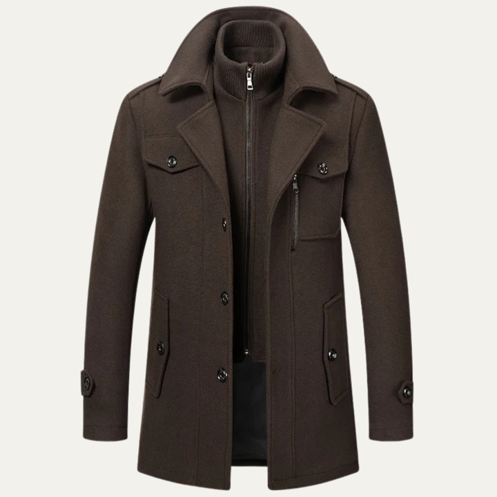 Veste hiver homme noir, un trench chic et intemporel pour toutes saisons. Élégance assurée.